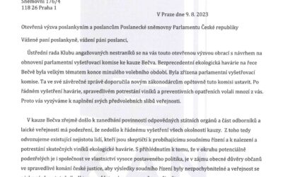 Obnovení parlamentní vyšetřovací komise ke kauze Bečva