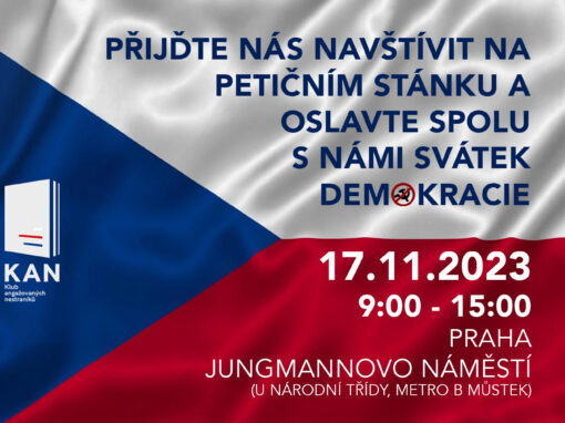 Petiční stánek KAN – 17.11.2023, Jungmannovo náměstí